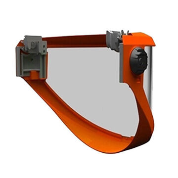 Weight Balancing Arc Flash Face Shield, 7.5 in x 20 in x 0.06 in, Extra Light Tint, Polycarbonate with ASCP Chin Cup and Universal Bracket