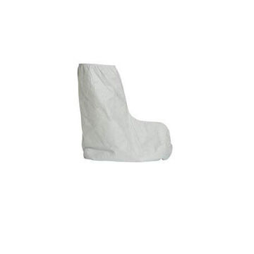 Couvre-bottes jetable, très grand, blanc, polyéthylène, élastique