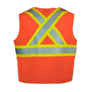 High-Visibility Reflective Safety Vest 100% Polyester Mesh Large/X-large  