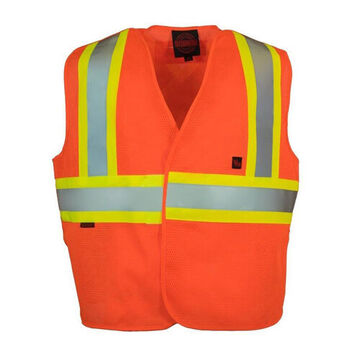 High-Visibility Reflective Safety Vest 100% Polyester Mesh Large/X-large  