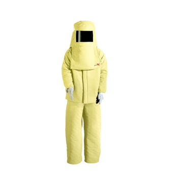 Flame Resistant, Anti Fog Arc Flash Suit Kit, X-Large, Aramid, 100 cal/cm2 