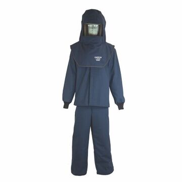 Flame Resistant Arc Flash Suit Kit, X-Large, Navy Blue, Fabric, 42 cal/cm2 
