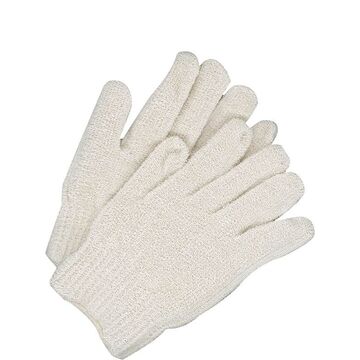 Safety Gloves, Large, White, Poly/Cotton Terry Cloth Backing