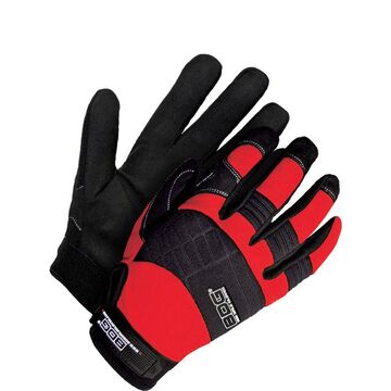 Mechanics Glove, Xsite Synthetic Leather, Red And Black
