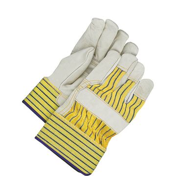 Fitter, Leather Gloves, One Size Ladies, Yellow, Cotton/Canvas Backing