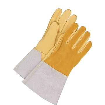 Gants en cuir Soudeur TIG, Tan, Support en peau de cerf de grain