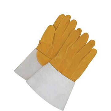 Welder, Leather Gloves, X-small-x-large, Yellow, Deerskin Backing