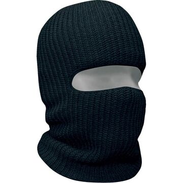 Balaclava 1-hole, One Size, Black, Acrylic Knit