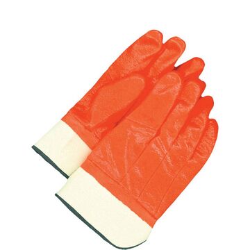 Hi-Viz/Reflective, Coated Gloves, One Size, Orange, Single Dipped PVC Backing