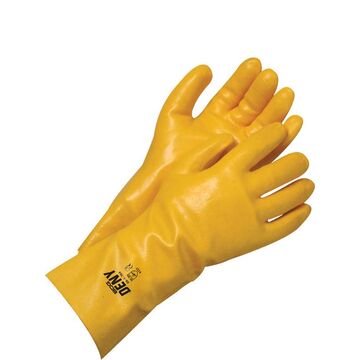 Coated Gloves, One Size, Yellow, Single Dipped PVC Backing