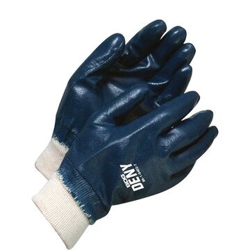 Coated Gloves, Blue, Cotton Backing