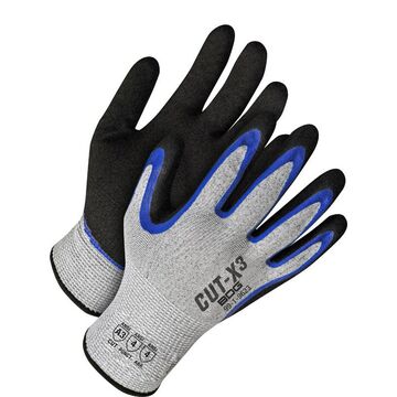 Coated Gloves, Black/gray, Hppe Backing