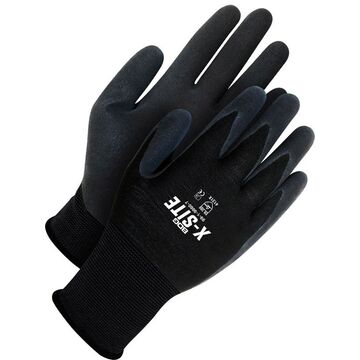 Gloves Coated, Gray/black, 15 Ga Nylon Backing
