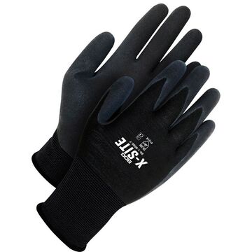 Gants enduits, gris/noir, support en nylon de calibre 15