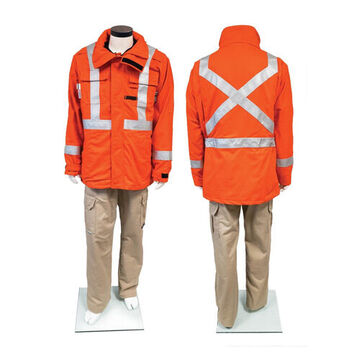 3 in 1 Parka Jacket, 88% Cotton, 12% UltraSoft High Tenacity Nylon, Orange
