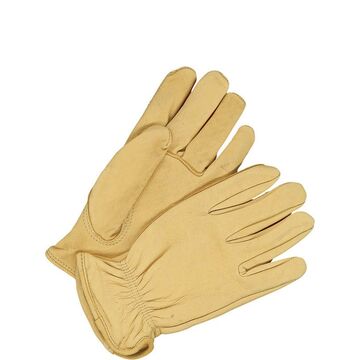 Gloves Driver, Leather, Tan, Grain Deerskin Backing
