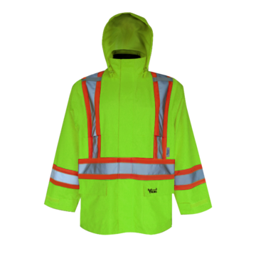 Rain Jacket, Lime Green, 300d Polyester/pvc
