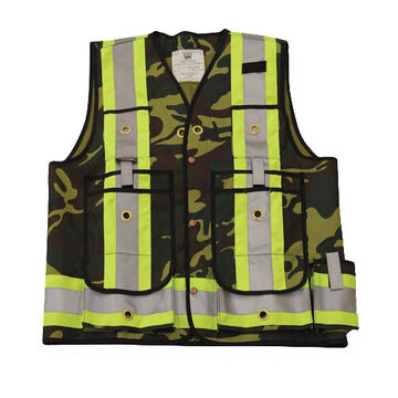 Surveyor High-Visibility  Safety Vests, 2-XLarge, 600D Polyester, Camouflage
