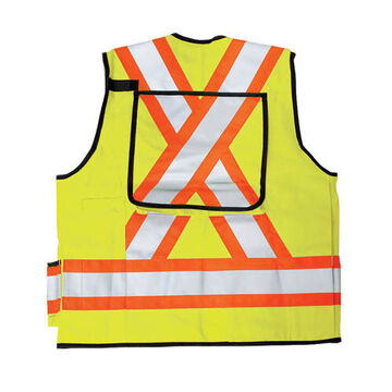 Surveyor High-Visibility  Safety Vests, 2-XLarge, 600D Polyester, Lime