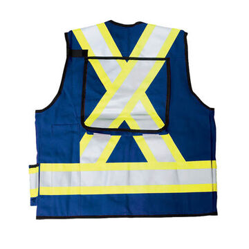Surveyor High-Visibility  Safety Vests, 2-Xlarge, 600D Polyester, Royal blue