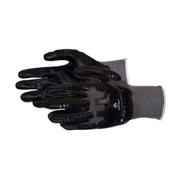 Gants enduits, Noir, Nylon