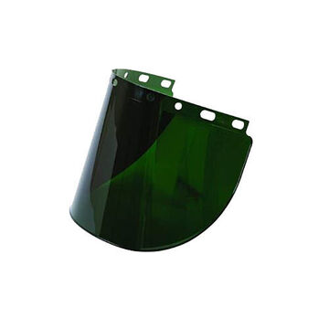 Faceshield, Green, Polycarbonate, 8 in ht, 16-1/2 in ht