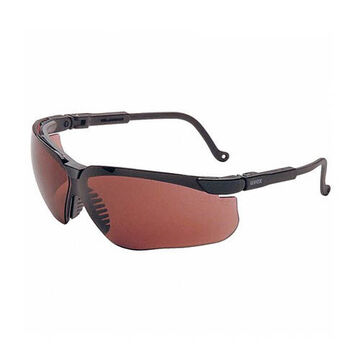 Safety Glasses, Medium, Scratch Resistant, SCT-Gray, Full Frame, Wraparound, Black
