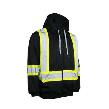 Deluxe Safety Hoodie, 2X-Large, Black, Polyester