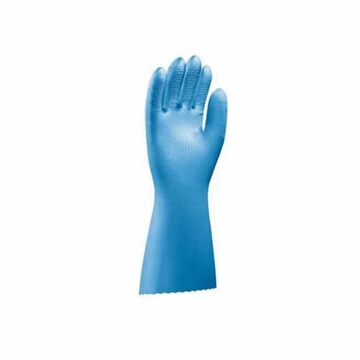 Medium Weight Coated Gloves, Blue, Neoprene, Cotton, 14 In