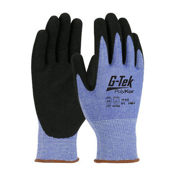 Cut Resistant Gloves, Blue, Nitrile