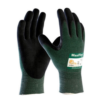 Cut Resistant Gloves, Green, Nitrile