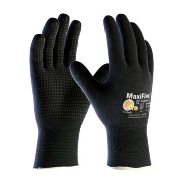 Gants enduits, noir/gris, nitrile, nylon/élasthanne, 9.8 pouce