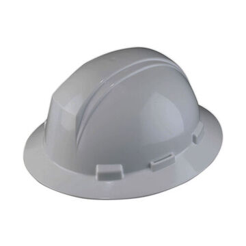 Cap Style Hard Hat, HDPE, Grey, Ratchet Nylon Adjustment