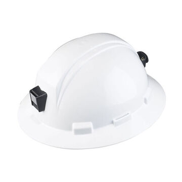 Cap Style Hard Hat, HDPE, White, Ratchet Nylon Adjustment