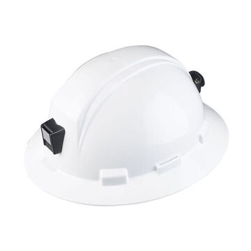 Casque de sécurité à capuchon, HDPE, blanc, ajustement en nylon à cliquet