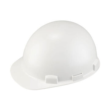 Casque de sécurité style casquette, polycarbonate/ABS, blanc, réglage en nylon à cliquet