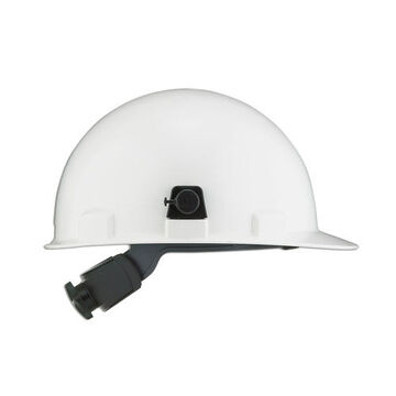 Cap Style Hard Hat, Polycarbonate/ABS, White, Ratchet Nylon Adjustment