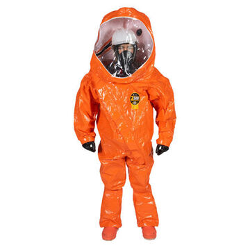 Protective Coverall, Large/X-Large, Charcoal / Orange, Zytron 500