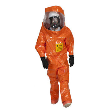 Totally Encapsulating, Front Entry Protective Suit, 4-Xlarge, Orange