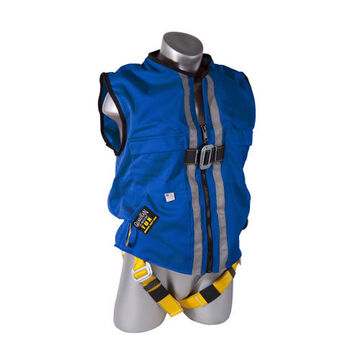 Construction Tux Harness, Medium, Polyester and Nylon, Blue, 130 to 420 lbs