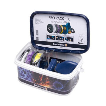 Respiratory Protection Kit, Large, Blue, Silicone, 14 to 131 deg F