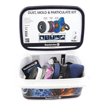 Kit de protection respiratoire, moyen, bleu, silicone, 14 à 131 degrés F