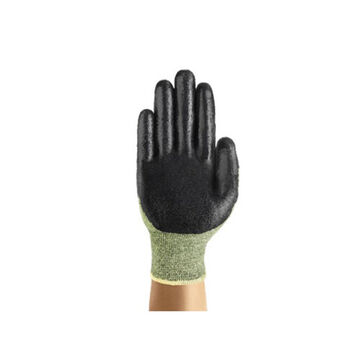 Medium Duty Work Gloves, No. 8, Black/Green, Neoprene Foam 