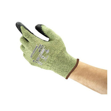 Medium Duty Work Gloves, No. 9, Black/Green, Neoprene Foam 