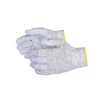 Gants de travail épais, grand, bleu moucheté, coton 7 ga, mélange de polyester