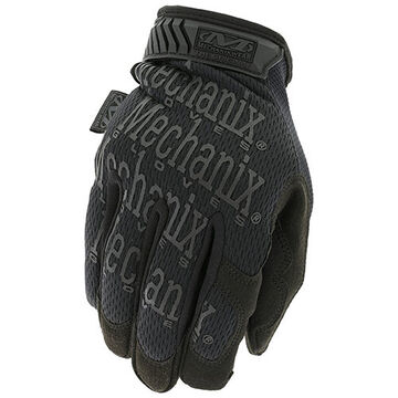 Work Gloves, Large, Black, Spandex/Synthetic Leather