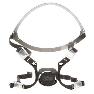 Head Harness Assembly, Polyester and Spandex strap, Black