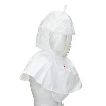 Respirator Hood, Tychem QC, White, For Assembly and Mechanical