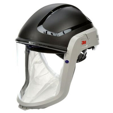 Respiratory Hard Hat Assembly, Polycarbonate, Gray, For General Manufacturing, Transportation