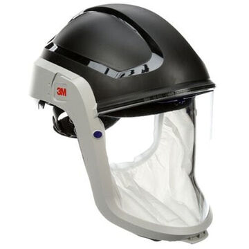 Respiratory Hard Hat Assembly, Polycarbonate, Gray, For General Manufacturing, Transportation